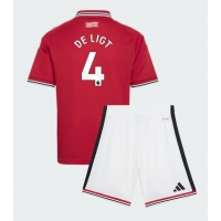Manchester United Matthijs de Ligt #4 Hemmatröja Barn 2026-27 Kortärmad (+ Korta byxor)